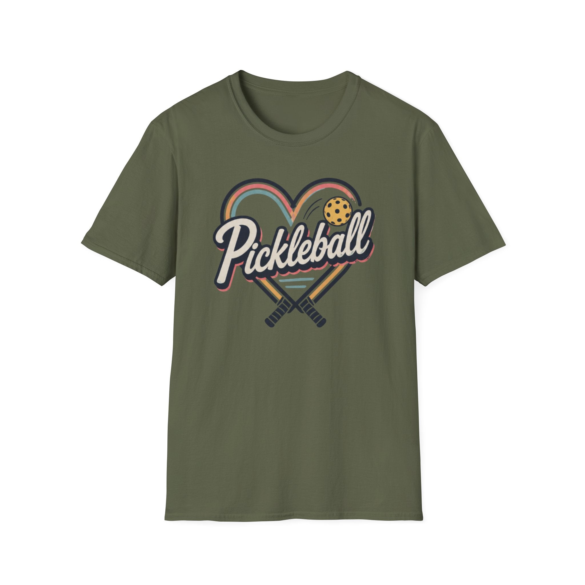 Heart Pickleball Rainbow T-Shirt