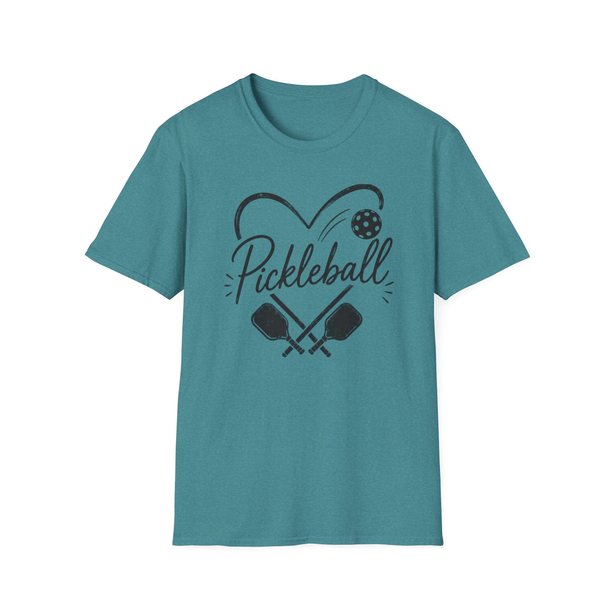 Heart Pickleball B&W T-Shirt