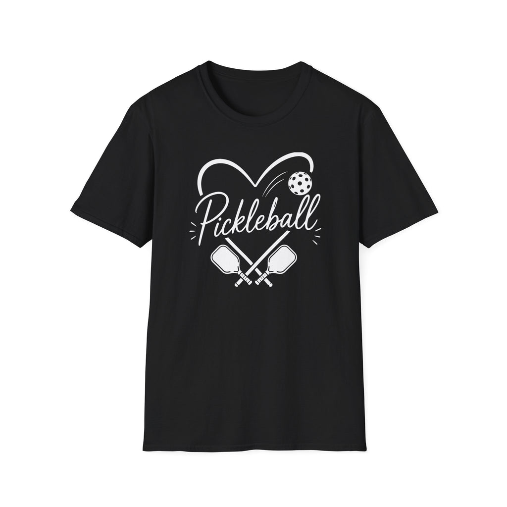 Heart Pickleball B&W T-Shirt
