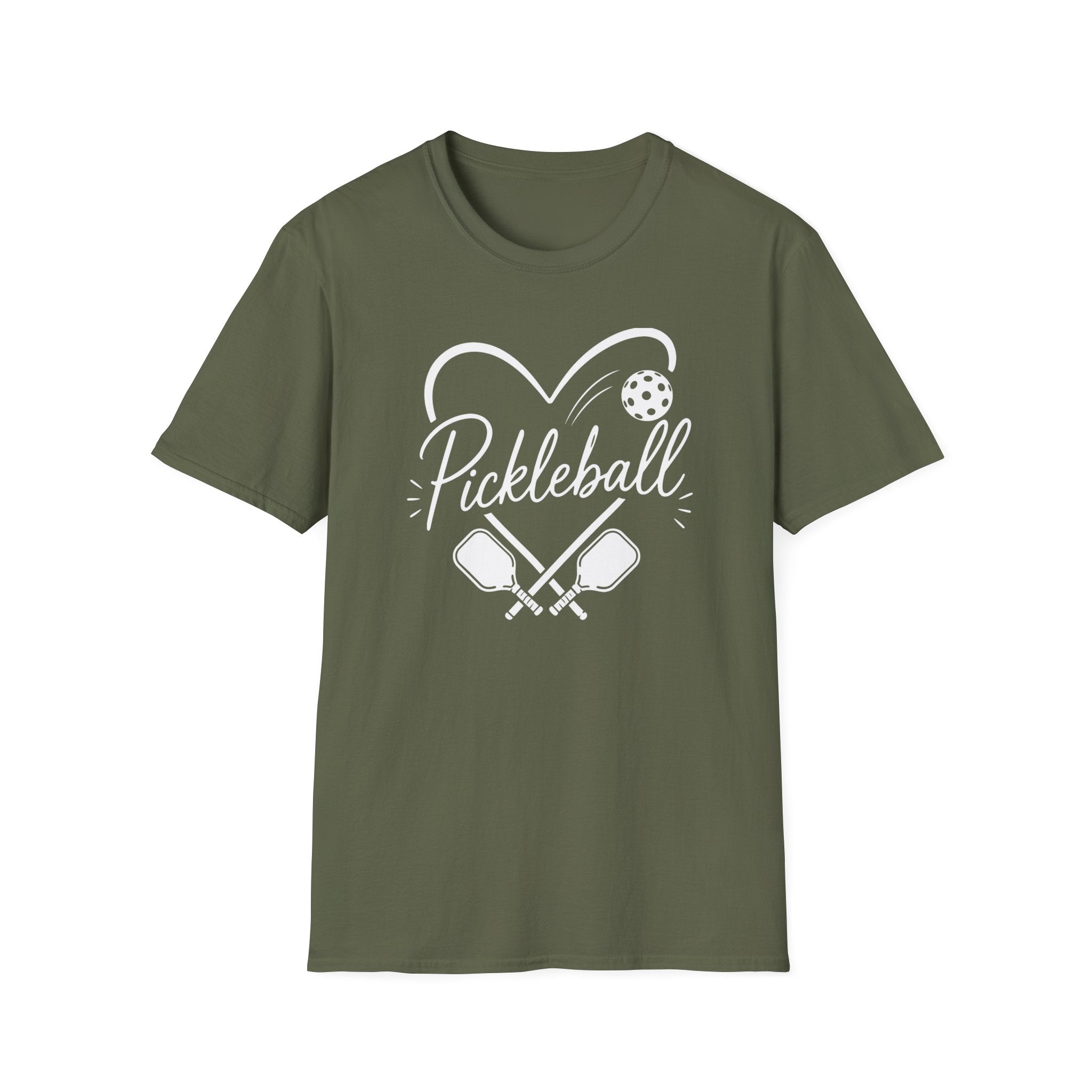 Heart Pickleball B&W T-Shirt