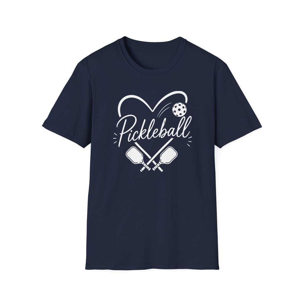 Heart Pickleball B&W T-Shirt