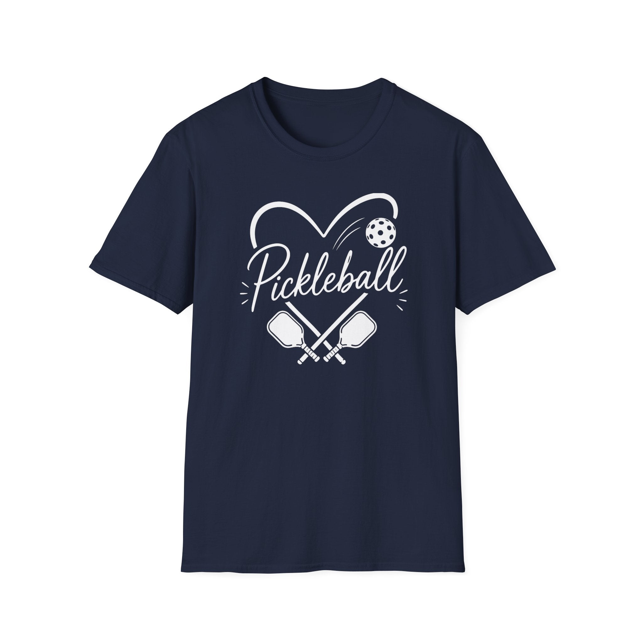Heart Pickleball B&W T-Shirt
