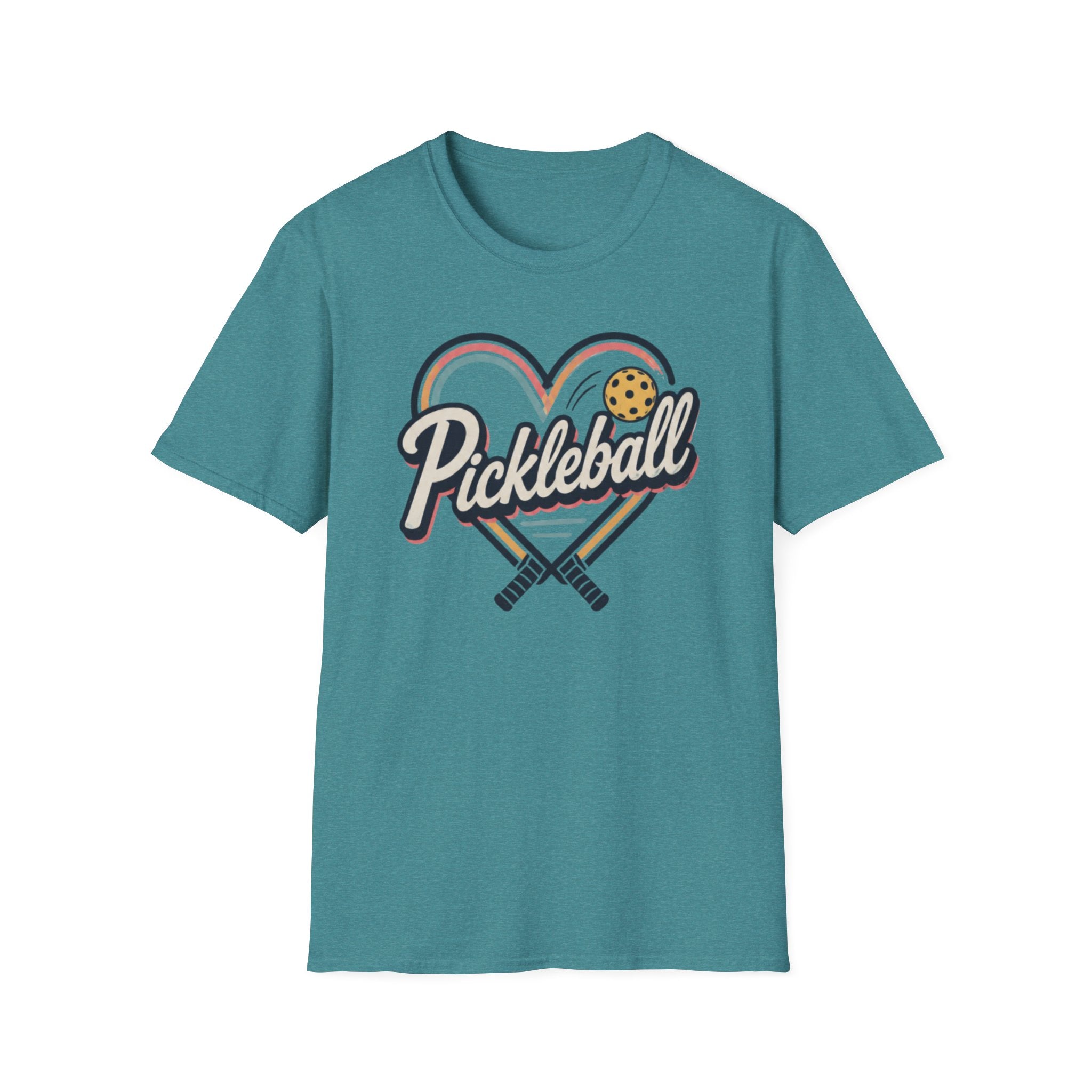 Heart Pickleball Rainbow T-Shirt