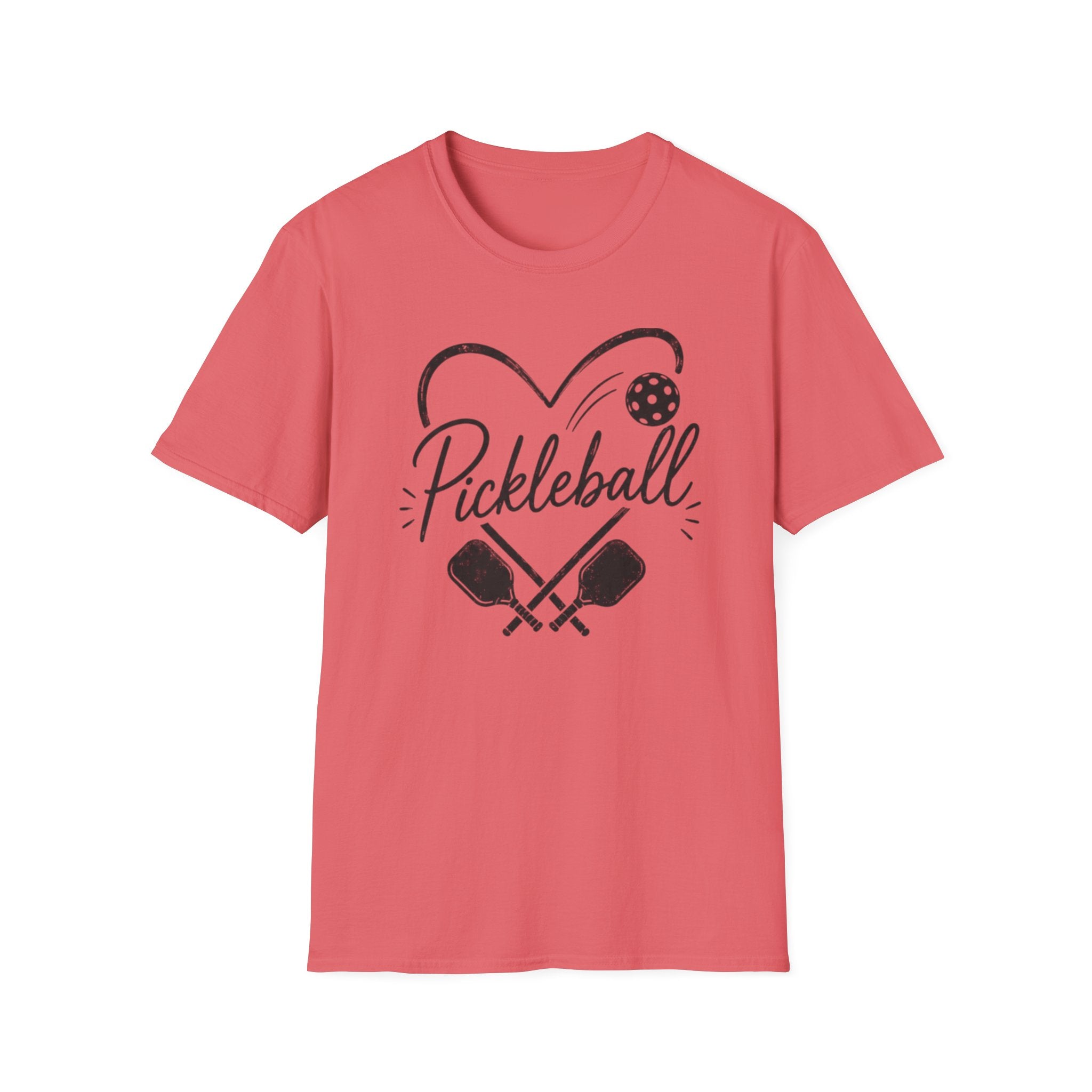 Heart Pickleball B&W T-Shirt