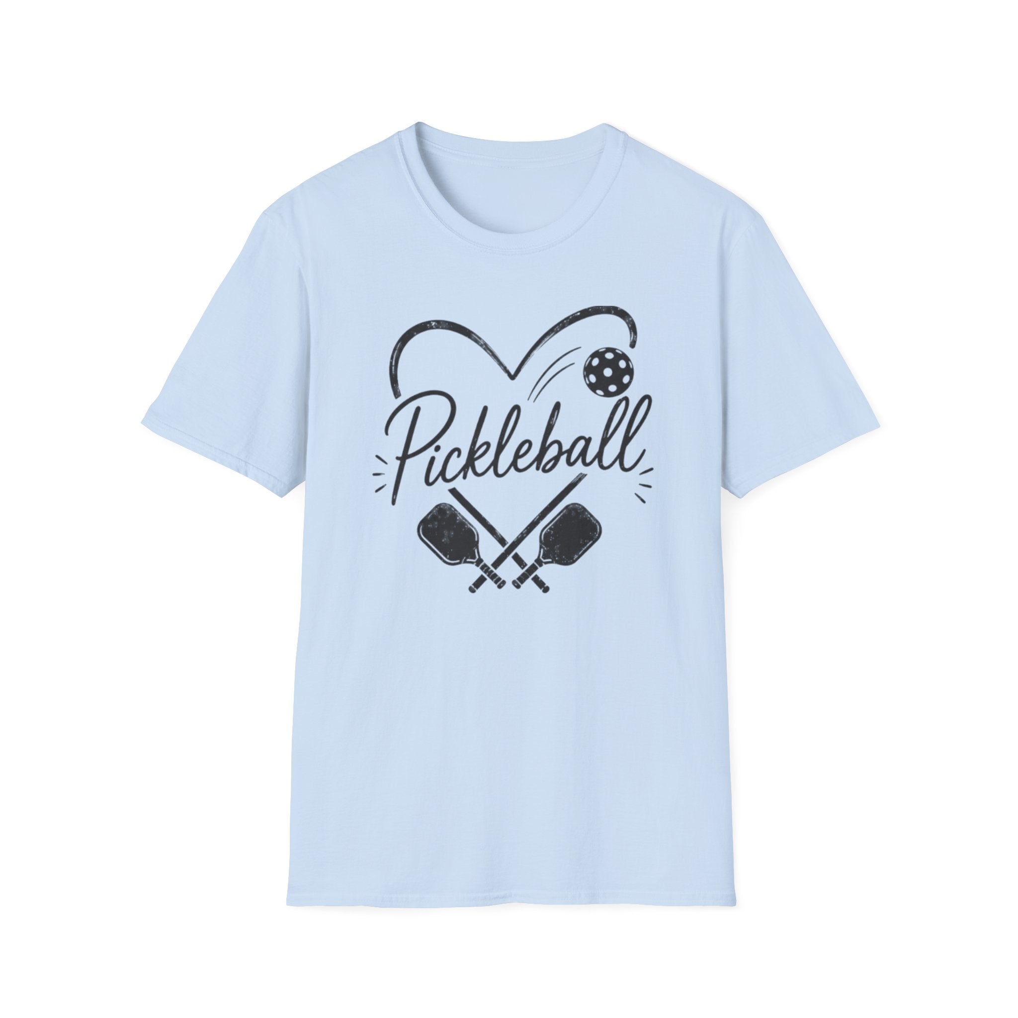 Heart Pickleball B&W T-Shirt