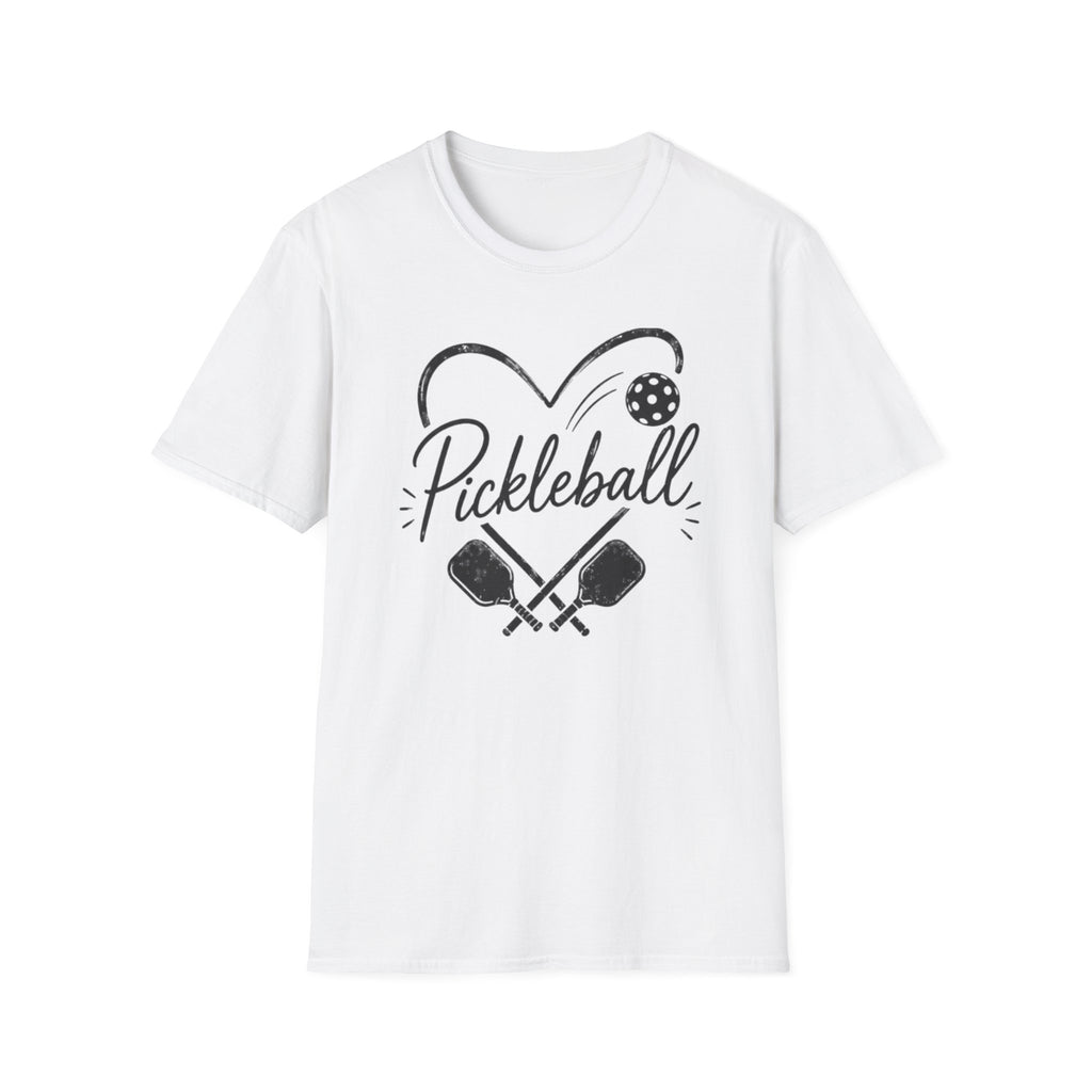 Heart Pickleball B&W T-Shirt